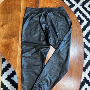 Commando Faux Leather Joggers - Large